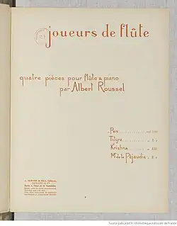 page de titre de la partition