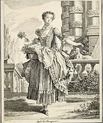 La belle bouquetière d'après François Boucher