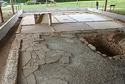 Vue de ruines d'une habitation