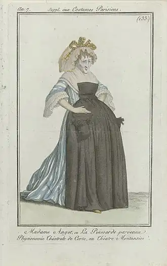«&nbsp;Madame Angot ou la Poissarde parvenue&nbsp;», Journal des Dames et des Modes (1799)