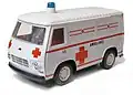Fourgon Peugeot J7 ambulance à friction (21 cm) de 1975.