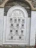 Plaque dédiée aux morts pendant la Première Guerre mondiale