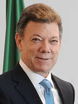Juan Manuel Santos (2017), président de la République de Colombie.