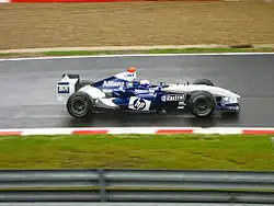 Photo de la Williams FW26 de Juan Pablo Montoya en Belgique