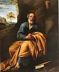 Juan van der Hamen y León, Saint Pierre pénitent, 87,3&nbsp;×&nbsp;130,8&nbsp;cm, huile sur toile, 1625, Monastère de l'Incarnation de Madrid.