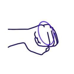 Seiken, face avant du poing.