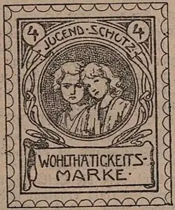 Modèle de timbre de bienfaisance, 1905