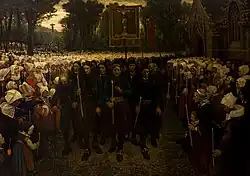 Procession lors d'un pardon en Bretagne en 1869 (Jules Breton).