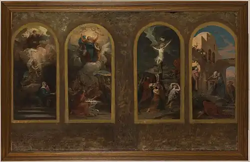 Esquisse pour l'église Notre-Dame-de-la-Croix de Ménilmontant : Annonciation - Assomption - Stabat Mater - Visitation (vers 1875), Paris, Petit Palais.