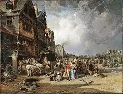L'Arrivée de la diligence à Quimper-Corentin sous le Directoire, 1873Jules Noël Musée de Quimper.