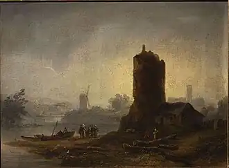 Ruines, huile sur toile non datée.