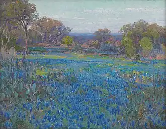 A field of Blue Bonnets, late afternoon sunlight, 1920, Panhandle–Plains Historical Museum&nbsp;(en)