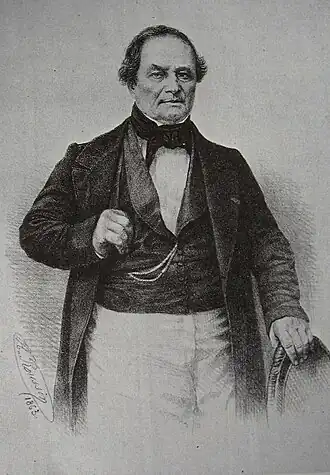 Portrait de Julien Gaultier de Rontaunay, homme d'affaires et planteur esclavagiste de La Réunion.