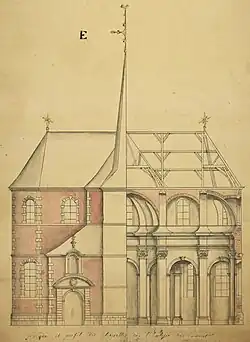 plan en coupe d'une église