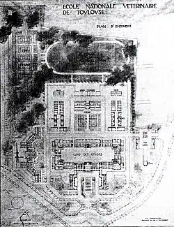 Ensemble de l'école par Charles Lemaresquier (1934).