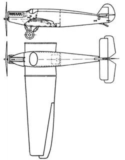 Description de l'image Junkers W 33 'Bremen' 2-view L'Aérophile May,1928.png.