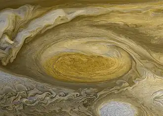 La Grande Tache rouge de Jupiter.