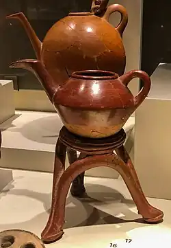 Aiguière sur trépied. Kültepe, Musée des civilisations anatoliennes.