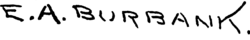 signature d'Elbridge Ayer Burbank