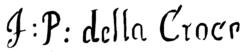 signature de Johann Nepomuk della Croce
