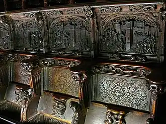 Stalles de la cathédrale de Tolède.