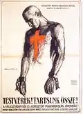Affiche électorale du Parti de l'Union nationale chrétienne (Knep) de l'élection parlementaire hongroise, 1920