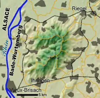Carte du Kaiserstuhl.