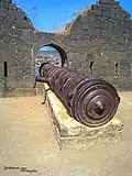 Kalak Bangadi, 3e plus gros canon d'Inde au fort de Janjira, pesant plus de 22 tonnes