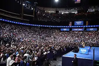 Kamala Harris durant un meeting électoral à Glendale, en Arizona, le 9 août 2024.
