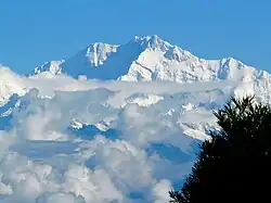 Le Kanchenjunga est le point culminant de l'Inde. Vu depuis Darjeeling.