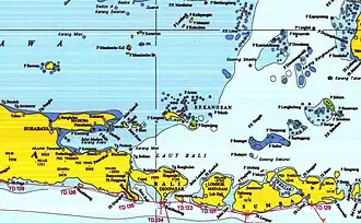 Carte montrant Madura et les îles Kangean