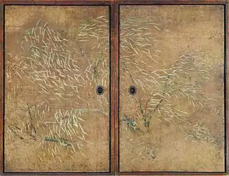 Paravents, par Kanō Eitoku, vers 1589. Daigo-ji de Kyoto.