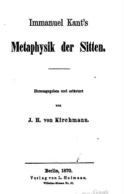Image illustrative de l’article Métaphysique des mœurs