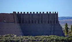 Détail des nouveaux murs de Kyzyk Kala