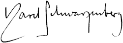 signature de Karl von Schwarzenberg