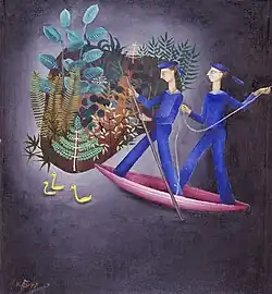 Karin Luts (1904–1993), Composition. Île du Bonheur, 1927. Toile, huile.