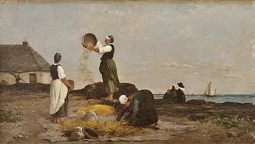 Karl Daubigny : Les vanneuses à Kérity (1868, musée des Beaux-Arts de Brest).