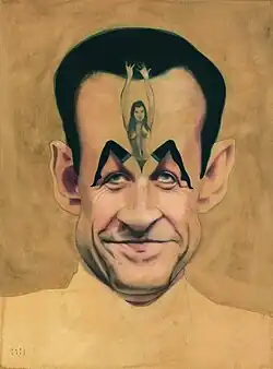 Caricature de Nicolas Sarkozy et Carla Bruni (2008)