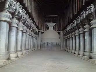 Intérieur du grand Chaitya.