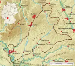 Carte physique de la région