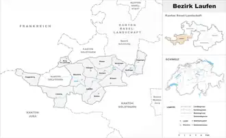 Localisation de District de Laufon