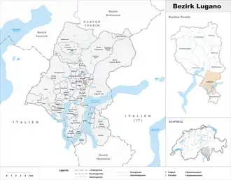 Localisation de District de Lugano
