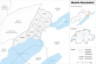 Localisation de District de Neuchâtel