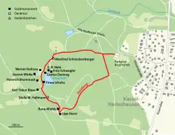 Kassel, Künstler-Nekropole, plan.