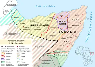 Somaliland, Puntland, Khatumo et Maakhir en Somalie-Nord 2020