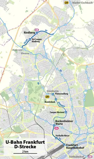 Voir la carte de la ligne.