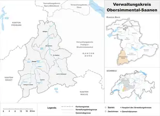 Localisation de Arrondissement administratif du Haut-Simmental-Gessenay