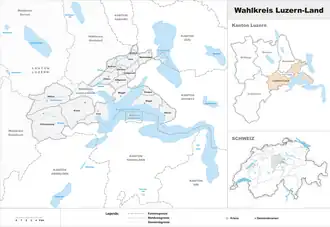 Localisation de Arrondissement électoral de Lucerne-campagne