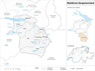 Localisation de Circonscription électorale de Sarganserland