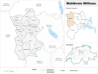 Localisation de Arrondissement électoral de Willisau